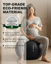 Load image into Gallery viewer, Trideer Yoga Ball for Exercise, Daily Stretching, Pilates, Core &amp; Balance Training, Stability Ball for Pregnancy &amp; Birthing Prep, Physical Therapy, Office Chair for Active Seating, Quick Pump Included
