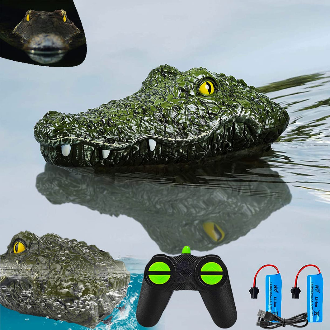 2.4GHz Remote Control Crocodile Head Boat for Pools and Lakes High Simulation Alligator Head RC Boats Prank Toys