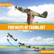 Load image into Gallery viewer, HAWK'S WORK 3 Channel RC Plane Spitfire Fighter, Remote Control Warbird Ready to Fly
