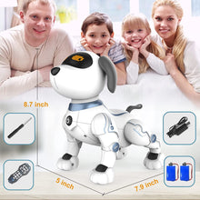 Load image into Gallery viewer, Remote Control Robot Dog Toy for Kids, Programmable Smart RC Puppy, Interactive Voice &amp; Dancing, Electronic Pets Gift
