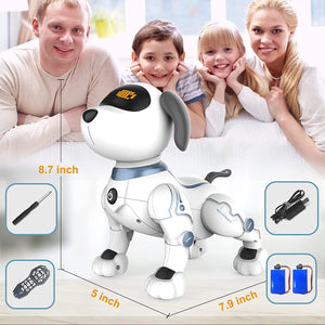 Remote Control Robot Dog Toy for Kids, Programmable Smart RC Puppy, Interactive Voice & Dancing, Electronic Pets Gift