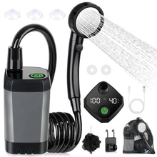 Load image into Gallery viewer, Spopal Portable Shower for Camping, [Long-Lasting] 6000mAh Rechargeable(GY)
