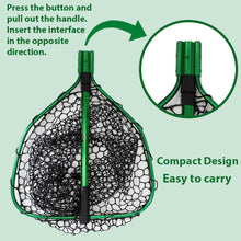 Load image into Gallery viewer, UMT Telescopic Fishing Landing Net 3.6–5 FT, Rubber Mesh, Green
