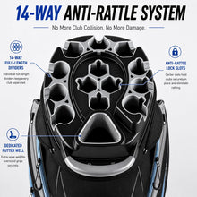 Load image into Gallery viewer, CaddyX 14-Way Golf Cart Bag, Professional Organizer Cart Bag with Anti-Rattle Top
