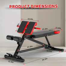 Load image into Gallery viewer, K KiNGKANG Adjustable Weight Bench,Roman Chair Load 500 LBS Workout Bench for Home Gym Workout Fitness Equipment Adjusts to Decline or Flat Bench
