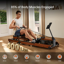 Load image into Gallery viewer, KINGSMITH Water Rowing Machines for Home - Walnut
