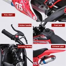 Load image into Gallery viewer, 49cc 4-Stroke Mini Dirt Bike, Gas Powered Kids Dirt Bikes, Mountain Off Road Mini Motorcycle, Gas Dirt Bike with Disc Brakes

