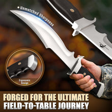 Load image into Gallery viewer, Purple Dragon 11" Tactical Hunting Knife with Leather Sheath, Gifts for Men
