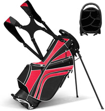 Load image into Gallery viewer, Tangkula Golf Stand Bag with 6 Way Top Dividers, Red
