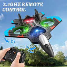 Load image into Gallery viewer, RC Airplane Fighter Jet with Light, 360° Flip Fighter Jet Toys, Stunt Roll, Airplane Toy Gifts
