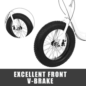 20 Inch Fat Tire Adult Tricycles 3 Wheel Bikes 7 Speed Adult Trikes Three-Wheeled Cruiser for Seniors, Women, Men