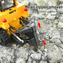 Load image into Gallery viewer, Remote Control Bulldozer 1/16 Full Functional Construction Toys, 11 Channel Heavy RC Bulldozer 2.4Ghz RC Offroad Dozer Vehicles

