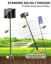 Load image into Gallery viewer, Kolasels Tablet Tripod for Outdoor [57" Metal Monopod] iPad Tripod Stand for Camping, Travel, Field, Parties, Gatherings, Compatible with iPad Pro 12.9, Mini, Air, and 4-13" Tablet and Cell Phones
