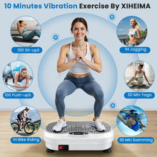 Load image into Gallery viewer, NISILIN Vibration Plate Exercise Machine for Lymphatic Drainage with 200 Levels, Whole Body Fitness Workout Equipment Stand Shake Board Sport Gym for Weight Loss Fat Burner for Women Men (White)

