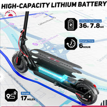 Load image into Gallery viewer, Electric Scooter, 430W Peak Motor, 19MPH &amp; Up to 17-Mile Range, 10&quot; Shock-Absorbing Tires | Portable Folding Commuting Electric Scooter
