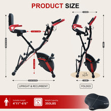 Load image into Gallery viewer, BARWING Stationary Exercise Bike for Home Workout, 5 IN 1 Foldable Indoor Cycling Bike APP-XB01-BR
