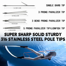 Load image into Gallery viewer, SINGMATOOLS Spearfishing Pole Hawaiian Sling Fishing Spear Set Fiberglass Pole Spear Harpoon Spearfishing Gear (Orange)
