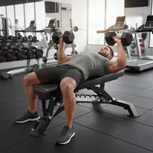 Load image into Gallery viewer, RitFit Adjustable/Foldable Utility Weight Bench for Home Gym, Weightlifting and Strength Training - Bonus Workout Poster with 35 Total Body Exercises
