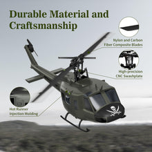Load image into Gallery viewer, Helicopter - Huey Collectable Remote Control Helicopter with Auto-Hover for Adults, Beginners, 1/27 Scale, 2 Batteries
