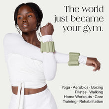 Load image into Gallery viewer, Bala Bangles Wrist &amp; Ankle Weights for Women &amp; Men - 1 lb Adjustable Weighted Bands -Sage
