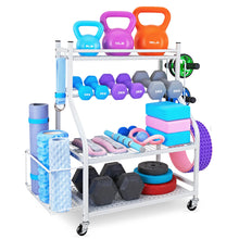 Load image into Gallery viewer, NBTORCH - Weight Rack for Dumbbells, All in One Workout Equipment Storage with Caster Wheels (Hold Up to 450 Lbs)
