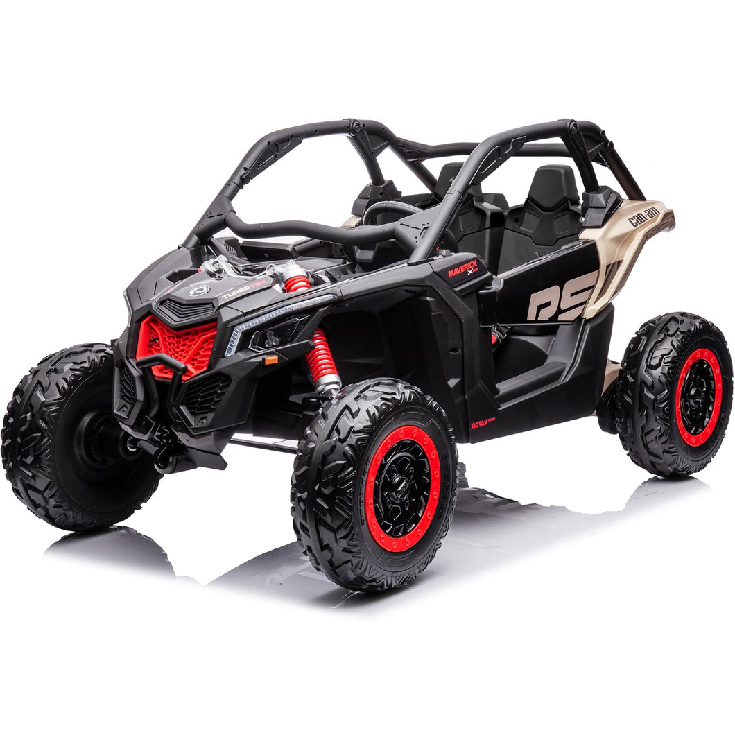 24V Ride on Car with Remote Control, 2 Seater Ride On Toys Off-Road Buggy Truck Licensed Can Am Maverick UTV Electric Vehicles, Black