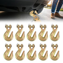 Load image into Gallery viewer, Moafaye 3/8" Chain Hook, Clevis Grab Hooks for Truck, Trailer, Fishing Boat
