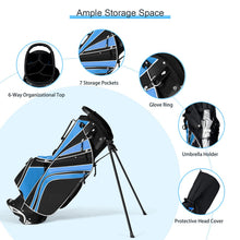 Load image into Gallery viewer, Tangkula Golf Stand Bag with 6 Way Top Dividers, Blue
