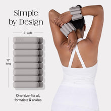Load image into Gallery viewer, Bala Bangles Wrist &amp; Ankle Weights for Women &amp; Men - 2 lb Adjustable Weighted Bands -Heather
