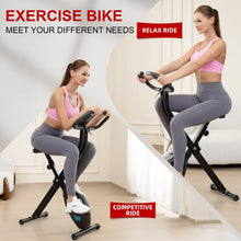 Load image into Gallery viewer, BARWING Folding Exercise Bike Stationary Bikes for Home，3 in 1Exercise Bikes X3-Black)
