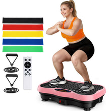 Load image into Gallery viewer, Vibration Plate Exercise Machine, 130 Levels Shake Fitness Vibrating Platform for Lymphatic Drainage Weight Loss, Bluetooth Fat Burner for Women Men, Pink
