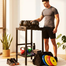 Load image into Gallery viewer, Commercial Heavy Duty Adjustable Dumbbell Stand &amp; Kettlebell Stand, Adjustable Dumbbell Weight Rack, Kettlebell Storage Rack, Weight Rack for Garage/Home Gym/Commercial with Non-Slip Base, Anti-Tip Safety &amp; Space-Saving Design, Weight Capacity 500/600/800
