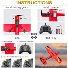 Load image into Gallery viewer, RC Plane Ready to Fly, 2.4GHz Remote Control Airplane, Easy to Fly RC Glider for Kids
