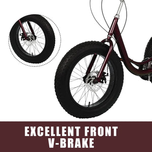 20 Inch Fat Tire Adult Tricycles 3 Wheel Bikes 7 Speed Adult Trikes Three-Wheeled Cruiser for Seniors, Women, Men