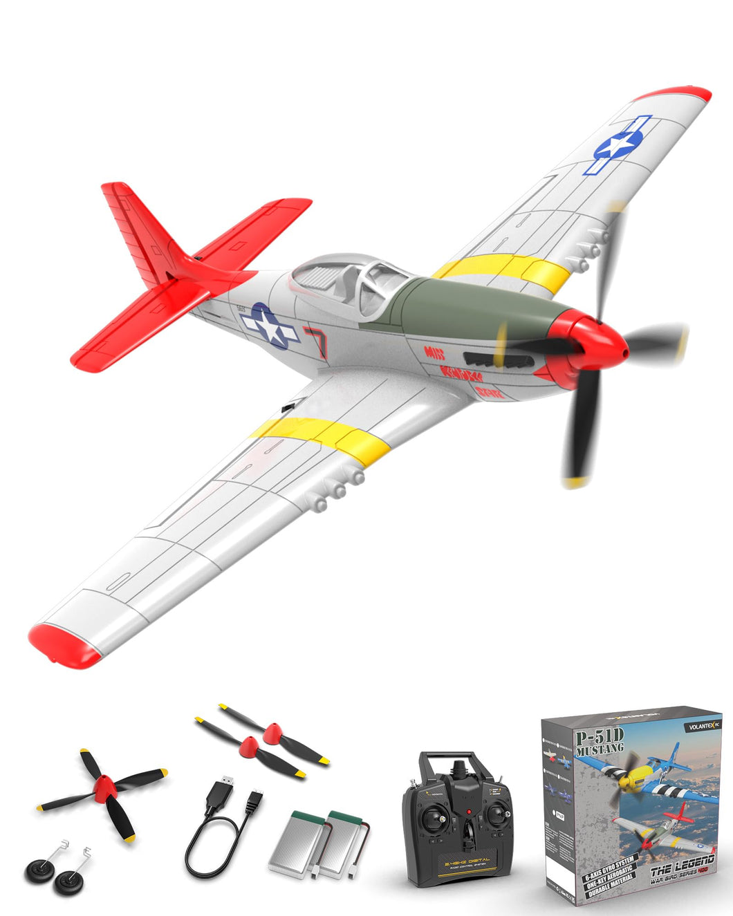 RC Plane, 4 Channel Remote Control Airplane Fighter RTF with 6-Axis Gyro, 3 Modes & Aerobatics