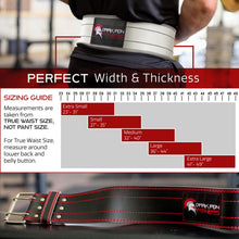Load image into Gallery viewer, Dark Iron Fitness Genuine Leather Weightlifting Belt - White
