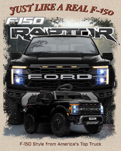 First Ride On 12V Licensed Ford F-150 Raptor Kids Ride on Toy, Ride on Truck with Parent Remote Control  (Black)