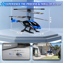 Load image into Gallery viewer, RC Helicopter, 2.4G Remote Control Helicopter with LED Lights, Sky Rover Vigilante, Indoor Outdoor Remote Control, Blue
