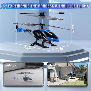 RC Helicopter, 2.4G Remote Control Helicopter with LED Lights, Sky Rover Vigilante, Indoor Outdoor Remote Control, Blue
