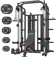 Load image into Gallery viewer, DONOW Smith Machine with Weight Stacks, Multi Function Home Gym System -C DN-DS938T Steel
