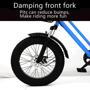 Adult Tricycle Drift Trike 20 inchs, Blue 7 Speed Tricycle for Adults with Double Disc Brake, 3 Wheel Bikes for Adults, Adult Tricycles