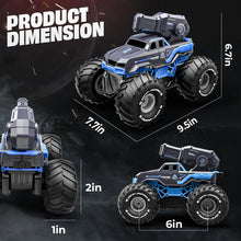 Load image into Gallery viewer, 1:16 Monster Truck Remote Control Car - Amphibious RC Off-Road Pickup Boat with Shooting Splash - 2.4GHz 4WD Waterproof All-terrian Pool Toy
