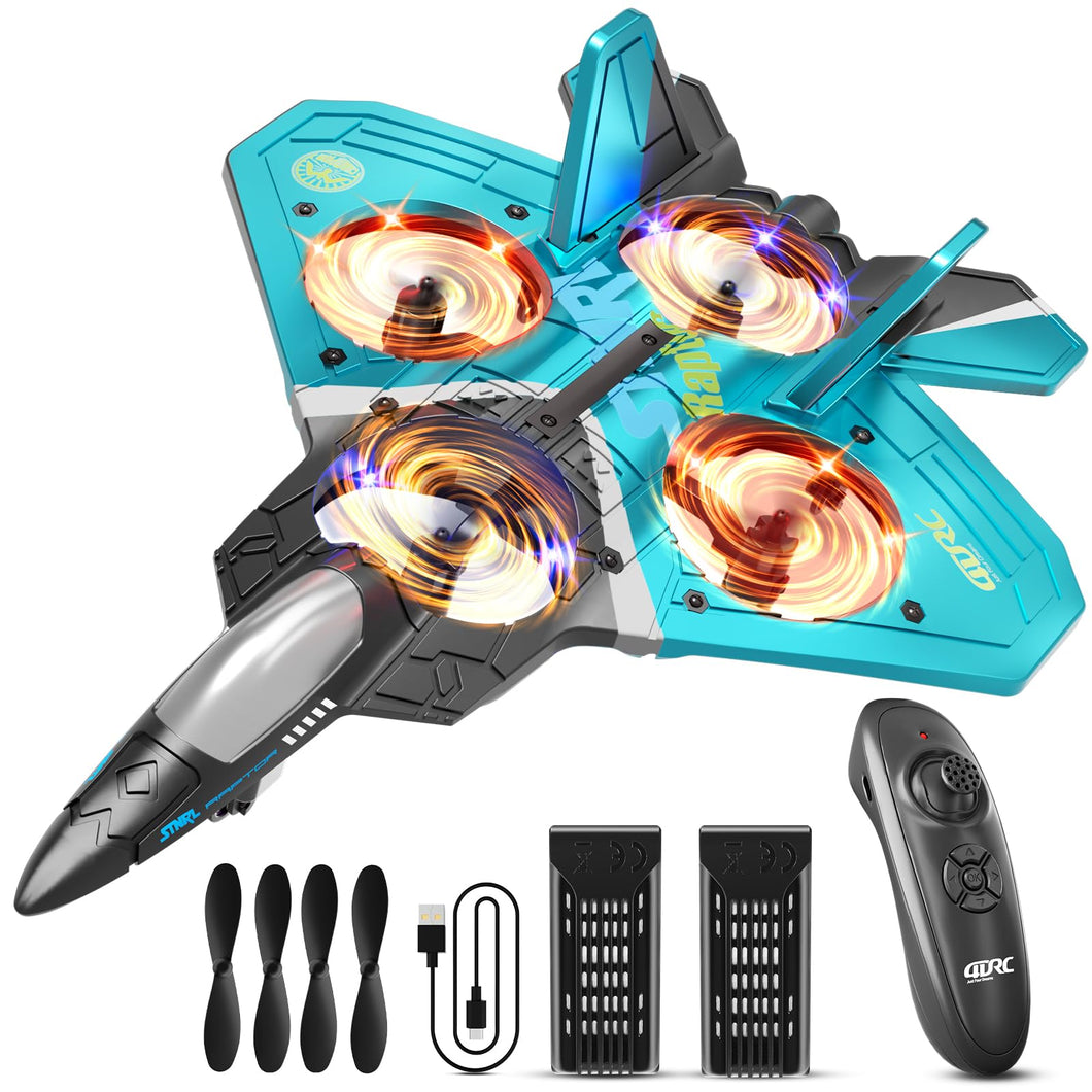 Remote Control Airplanes RC Planes for Kids Adults 4-7 8-16, RC Airplane Fighter Jet with Light, 360° Flip Fighter Jet Toy