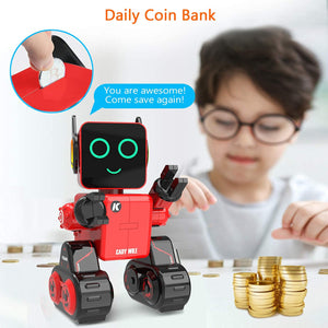 Robot Toy for Kids, Smart RC Robot Kit with Touch and Sound Control Robotics Intelligent Programmable Smart Robot (Red)