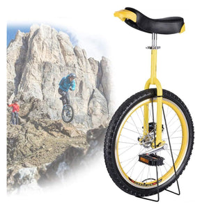 24 Inch Unicycle - Non-Slip Wheels for Outdoor Sports & Fitness - Self-Balance Mountain Tire Riding Bike(Unique Colour,24inches)