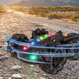 Remote Control Car Toys for Kids, 2.4GHz Indoor/Outdoor All Terrain Electric 4WD Gesture Sensing RC Car, Red