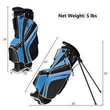 Load image into Gallery viewer, Mayjooy Golf Stand Bag, Portable Carry Golf Bag w/Ergonomic Dual Straps &amp; 6 Way Top Divider, Lightweight Carry Organizer Pocket w/Umbrella Ring, Ideal for Men &amp; Women (Blue)
