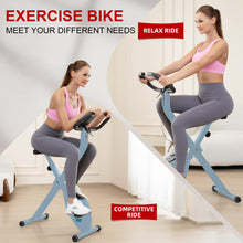 Load image into Gallery viewer, BARWING Folding Exercise Bike Stationary Bikes for Home，3 in 1Exercise Bikes X3-(Grey)
