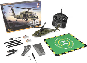 Remote Control Helicopter K170 Green brushless Motor Remote Control Helicopter Single Wing aileron Free 4CH 6-axis Gyroscope Altitude Hovering