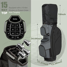 Load image into Gallery viewer, Beutyal 15 Way Golf Cart Bag with Organizer Top, Golf Club Cart Bag for Men

